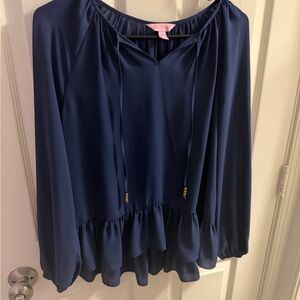 Lilly Pulitzer Navy Blue Blouse